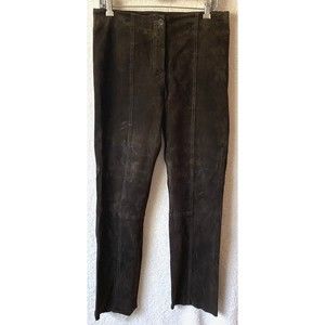 Prosper and Devine Womens 8 Suede Leather Pants Boho Brown‎
